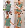 image:imageEkouaer Maternity Shirts 3 Packs Flying Short Sleeve Nursing Tops Pregnancy ClothesGray Purple Redgraygreenfloral Black3pcs