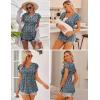 image:imageEkouaer Maternity Shirts 3 Packs Flying Short Sleeve Nursing Tops Pregnancy ClothesGreyblackfloral Blue13pcs