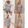 image:imageEkouaer Maternity Shirts 3 Packs Flying Short Sleeve Nursing Tops Pregnancy ClothesLight Greyblackorange Pink3pcs