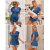 image:imageEkouaer Maternity Shirts 3 Packs Flying Short Sleeve Nursing Tops Pregnancy ClothesLight Purpleblackdark Blue3pcs