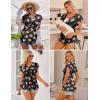 image:imageEkouaer Maternity Shirts 3 Packs Flying Short Sleeve Nursing Tops Pregnancy ClothesWine Redfloral Blackdark Blue3pcs