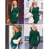 image:imageEkouaer Maternity Shirts 3 Packs Pleated Long Sleeve Tops Tunic Casual Pregnancy ClothesBlackBlueGreen