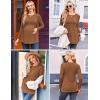 image:imageEkouaer Maternity Shirts 3 Packs Pleated Long Sleeve Tops Tunic Casual Pregnancy ClothesBlackBrownGrey