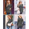 image:imageEkouaer Maternity Shirts 3 Packs Pleated Long Sleeve Tops Tunic Casual Pregnancy ClothesBlackBrownGrey
