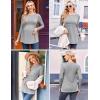 image:imageEkouaer Maternity Shirts 3 Packs Pleated Long Sleeve Tops Tunic Casual Pregnancy ClothesBlackGreenLight Grey