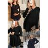 image:imageEkouaer Maternity Shirts 3 Packs Pleated Long Sleeve Tops Tunic Casual Pregnancy ClothesBlackGreenLight Grey