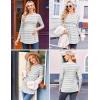 image:imageEkouaer Maternity Shirts 3 Packs Pleated Long Sleeve Tops Tunic Casual Pregnancy ClothesBlackGreenLight Grey