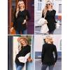 image:imageEkouaer Maternity Shirts 3 Packs Pleated Long Sleeve Tops Tunic Casual Pregnancy ClothesBlackPinkGreen