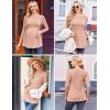 image:imageEkouaer Maternity Shirts 3 Packs Pleated Long Sleeve Tops Tunic Casual Pregnancy ClothesBlackPinkGreen