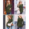 image:imageEkouaer Maternity Shirts 3 Packs Pleated Long Sleeve Tops Tunic Casual Pregnancy ClothesBlackPinkGreen