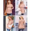 image:imageEkouaer Maternity Shirts 3 Packs Pleated Long Sleeve Tops Tunic Casual Pregnancy ClothesBlackPinkWhite