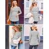 image:imageEkouaer Maternity Shirts 3 Packs Pleated Long Sleeve Tops Tunic Casual Pregnancy ClothesBlackPinkWhite