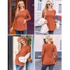 image:imageEkouaer Maternity Shirts 3 Packs Pleated Long Sleeve Tops Tunic Casual Pregnancy ClothesBlackWhiteCaramel