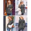 image:imageEkouaer Maternity Shirts 3 Packs Pleated Long Sleeve Tops Tunic Casual Pregnancy ClothesGreenGreyPurple