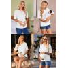image:imageEkouaer Maternity Shirts 3 Packs Short Sleeve Womens Oversized Pregnancy Tops Split Side Postpartum Blouse Clothes SXXLArmy GreenPinkWhite