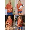 image:imageEkouaer Maternity Shirts 3 Packs Short Sleeve Womens Oversized Pregnancy Tops Split Side Postpartum Blouse Clothes SXXLBlackArmy GreenBrick Red