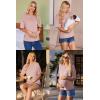 image:imageEkouaer Maternity Shirts 3 Packs Short Sleeve Womens Oversized Pregnancy Tops Split Side Postpartum Blouse Clothes SXXLBlackArmy GreenDirty Pink