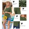 image:imageEkouaer Maternity Shirts 3 Packs Short Sleeve Womens Oversized Pregnancy Tops Split Side Postpartum Blouse Clothes SXXLBlackArmy GreenWhite