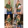 image:imageEkouaer Maternity Shirts 3 Packs Short Sleeve Womens Oversized Pregnancy Tops Split Side Postpartum Blouse Clothes SXXLBlackArmy GreenWhite