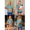 image:imageEkouaer Maternity Shirts 3 Packs Short Sleeve Womens Oversized Pregnancy Tops Split Side Postpartum Blouse Clothes SXXLBlackCadet BlueWhite