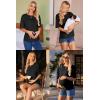 image:imageEkouaer Maternity Shirts 3 Packs Short Sleeve Womens Oversized Pregnancy Tops Split Side Postpartum Blouse Clothes SXXLBlackGrayGray Purple