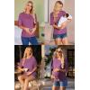image:imageEkouaer Maternity Shirts 3 Packs Short Sleeve Womens Oversized Pregnancy Tops Split Side Postpartum Blouse Clothes SXXLBlackGrayGray Purple