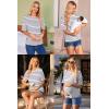 image:imageEkouaer Maternity Shirts 3 Packs Short Sleeve Womens Oversized Pregnancy Tops Split Side Postpartum Blouse Clothes SXXLBlackLight GrayWhite Stripe