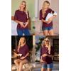 image:imageEkouaer Maternity Shirts 3 Packs Short Sleeve Womens Oversized Pregnancy Tops Split Side Postpartum Blouse Clothes SXXLBrick RedDark GrayDark Red