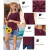 image:imageEkouaer Maternity Shirts 3 Packs Short Sleeve Womens Oversized Pregnancy Tops Split Side Postpartum Blouse Clothes SXXLBrick RedDark GrayDark Red