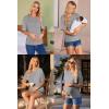 image:imageEkouaer Maternity Shirts 3 Packs Short Sleeve Womens Oversized Pregnancy Tops Split Side Postpartum Blouse Clothes SXXLNavy BlueLight GrayArmy Green