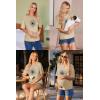 image:imageEkouaer Maternity Shirts 3 Packs Short Sleeve Womens Oversized Pregnancy Tops Split Side Postpartum Blouse Clothes SXXLWhiteKhakiOrange Sunflower