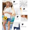 image:imageEkouaer Maternity Shirts 3 Packs Short Sleeve Womens Oversized Pregnancy Tops Split Side Postpartum Blouse Clothes SXXLWhiteKhakiOrange Sunflower