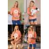 image:imageEkouaer Maternity Shirts 3 Packs Short Sleeve Womens Oversized Pregnancy Tops Split Side Postpartum Blouse Clothes SXXLWhiteKhakiOrange Sunflower
