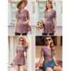 image:imageEkouaer Maternity Tops Short Sleeve Pregnancy Shirts Tee Tunic Casual T Shirt Ribbed Knit Pregnant ClothesAblushredpink