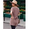 image:imageEkouaer Maternity Tops Short Sleeve Pregnancy Shirts Tee Tunic Casual T Shirt Ribbed Knit Pregnant ClothesAblushredpink