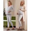 image:imageEkouaer Nursing Pajama Set Long Sleeve Maternity Clothes Labor Pregnancy Pjs Breastfeeding Thermal Underwear SleepwearAsh Light Gray Stripe
