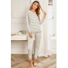 image:imageEkouaer Nursing Pajama Set Long Sleeve Maternity Clothes Labor Pregnancy Pjs Breastfeeding Thermal Underwear SleepwearAsh Light Gray Stripe