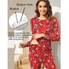 image:imageEkouaer Nursing Pajama Set Long Sleeve Maternity Clothes Labor Pregnancy Pjs Breastfeeding Thermal Underwear SleepwearChristmas Red