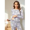 image:imageEkouaer Nursing Pajama Set Long Sleeve Maternity Clothes Labor Pregnancy Pjs Breastfeeding Thermal Underwear SleepwearStrar Light Gray