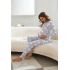 image:imageEkouaer Nursing Pajama Set Long Sleeve Maternity Clothes Labor Pregnancy Pjs Breastfeeding Thermal Underwear SleepwearStrar Light Gray