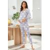 image:imageEkouaer Nursing Pajama Set Long Sleeve Maternity Clothes Labor Pregnancy Pjs Breastfeeding Thermal Underwear SleepwearStrar Light Gray