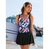 image:imageEkouaer Swim Dress One Piece Bathing Suit Skirted Swimsuits for Women Ruched Retro Swimwear SXXL1black