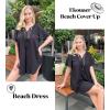 image:imageEkouaer Swimsuit Cover Ups for Women Lace Crochet VNeck Bikini Beach Coverups Dress for Swimwear Bathing Suit00black