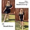 image:imageEkouaer Swimsuit Cover Ups for Women Lace Crochet VNeck Bikini Beach Coverups Dress for Swimwear Bathing Suit00black