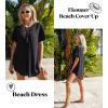 image:imageEkouaer Swimsuit Cover Ups for Women Lace Crochet VNeck Bikini Beach Coverups Dress for Swimwear Bathing Suit00black