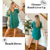 image:imageEkouaer Swimsuit Cover Ups for Women Lace Crochet VNeck Bikini Beach Coverups Dress for Swimwear Bathing Suit00deep Green