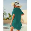 image:imageEkouaer Swimsuit Cover Ups for Women Lace Crochet VNeck Bikini Beach Coverups Dress for Swimwear Bathing Suit00deep Green
