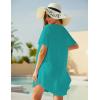 image:imageEkouaer Swimsuit Cover Ups for Women Lace Crochet VNeck Bikini Beach Coverups Dress for Swimwear Bathing Suit00green