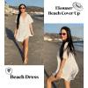 image:imageEkouaer Swimsuit Cover Ups for Women Lace Crochet VNeck Bikini Beach Coverups Dress for Swimwear Bathing Suit00white