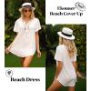 image:imageEkouaer Swimsuit Cover Ups for Women Lace Crochet VNeck Bikini Beach Coverups Dress for Swimwear Bathing Suit00white
